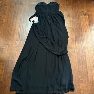 Birdy Gray “Grace” Convertible Dress in Chiffon Black, Size Large, New With Tags